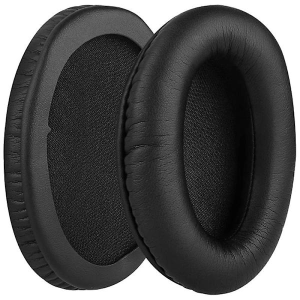 Öronkuddar för Kingston Hyperx Cloud II 2 Hörlurar Svampar Kuddar Öronmuffar-Perfekt Black protein leathe
