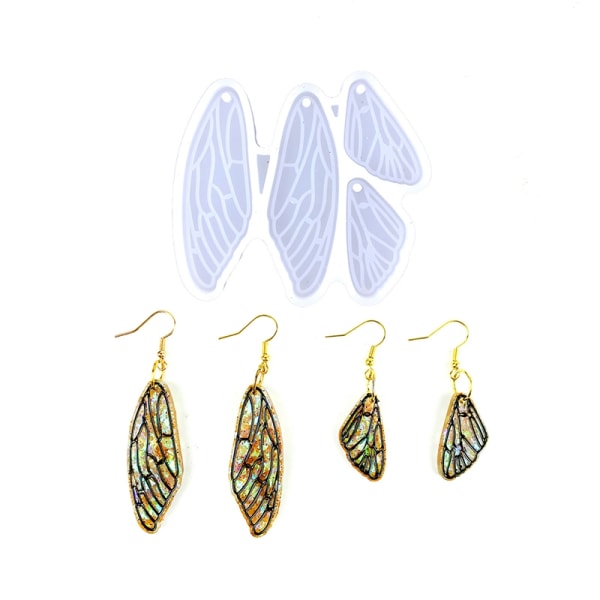 Angel Wing Decor Earring Shape Passer for epoksyharpiks - Perfet Blue