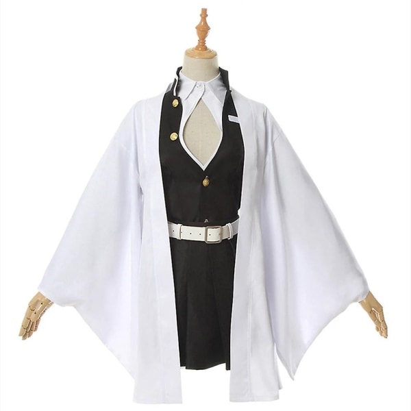 Adult Kids Demon Slayer Kimetsu No Yaiba Anime Kimono Kanroji Mitsuri Cosplay-asu Halloween-vaatteet - Perfet child size 140cm Kimetsu Suit and wig