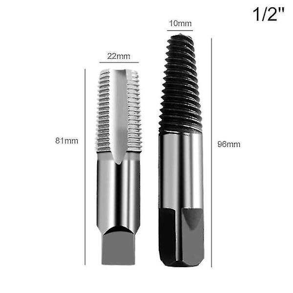 1/2 ja 3/4 tuuman putken kierteiden korjaus hana rikkinäisen ruuvin poistaja työkalusarja - Perfet 1-2inch