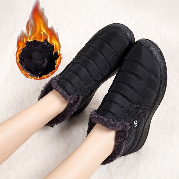 Vandtætte korte støvler til mænd og kvinder Varme ankelstøvler - Perfet Black 36