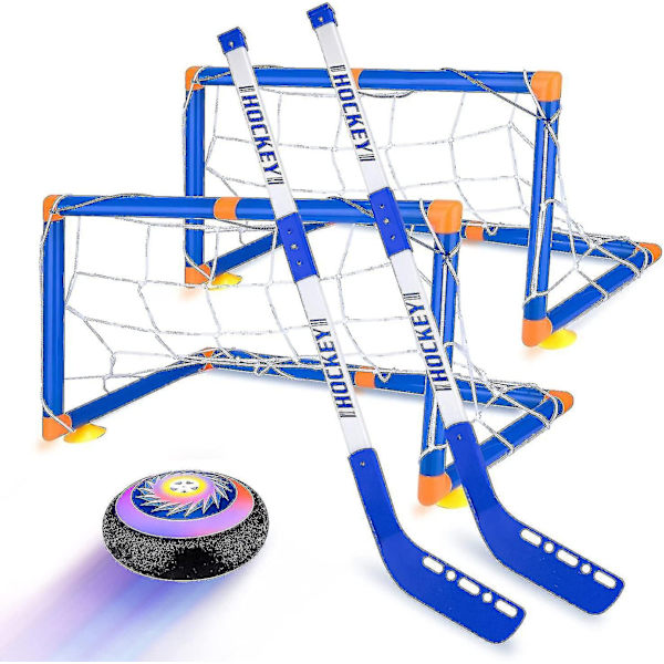 Ilmahockeysetti lapsille, Ilmahockeypeli 2 maalilla LED-valoilla, hauska perheen sisäpeli - täydellinen lahja