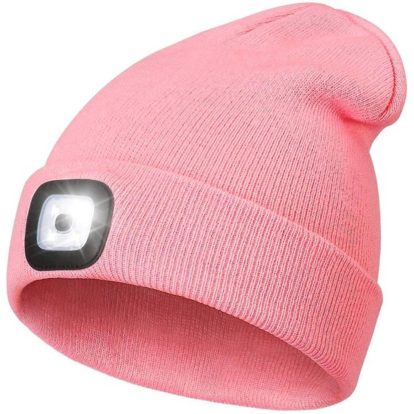 Hat med LED lampe USB - Pink