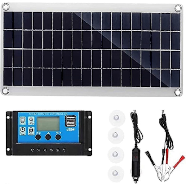 300w 12v Solcellepanel Kit Batterilader 300 Watt 12 Volt Off Grid System med 10a-60a Kontroller-Perfekt