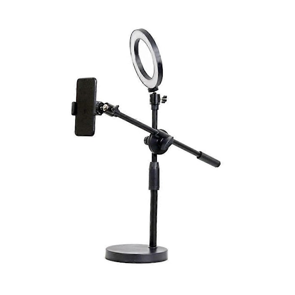 Højt Tripod Bordstativ og Telefonholder med Ring Light - Perfekt