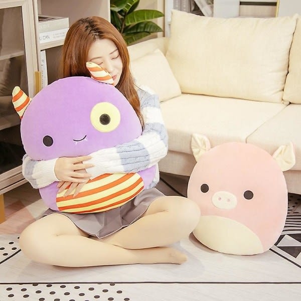 20 cm Squishmallow plyschdocka svart Katt - Perfet