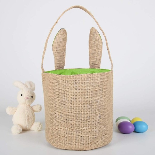 Egg Basket Holiday Rabbit Printed Canvas Gift Bear Egg C - Perfet