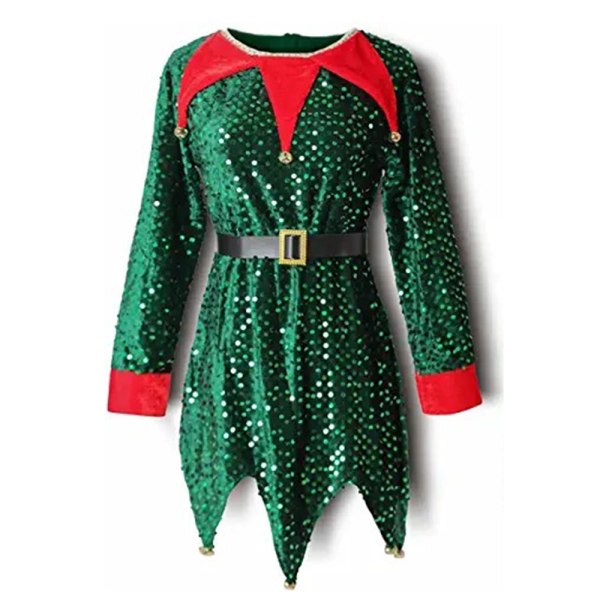 Tjej Pojke Christmas Moose Fancy Dress Xmas Party Cosplay Clothes ed green 130cm
