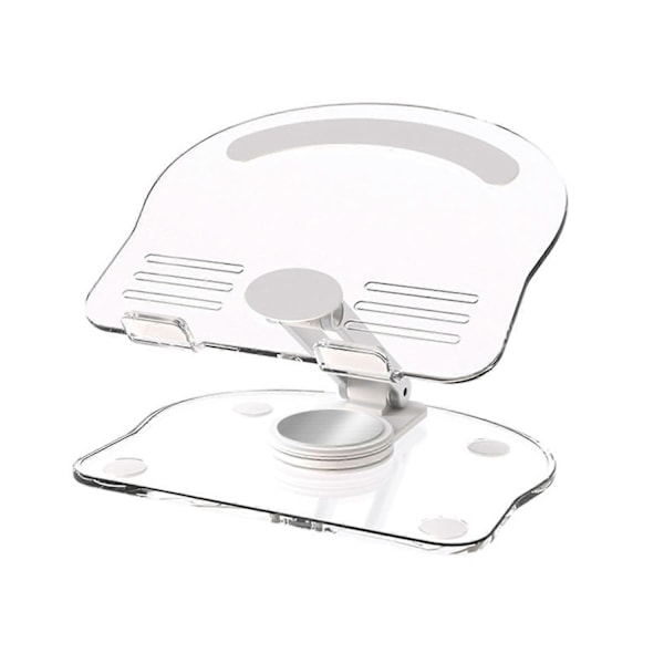 Laptop Stativ med 360 Graders Drejelig Base, Stærk Bæreevne, Universal Ergonomisk Computer Stativ, Laptop Stativ - Perfekt White