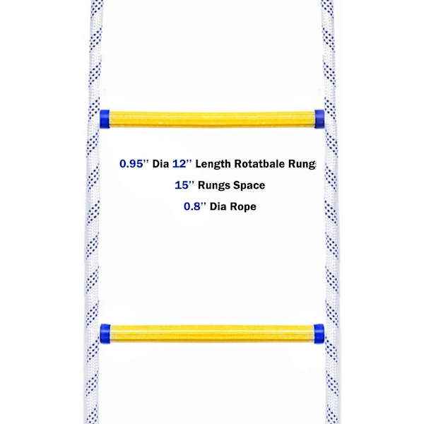 5 M med karbinhakar, Max belastning 450KG - Nödbrandstegar - Perfet