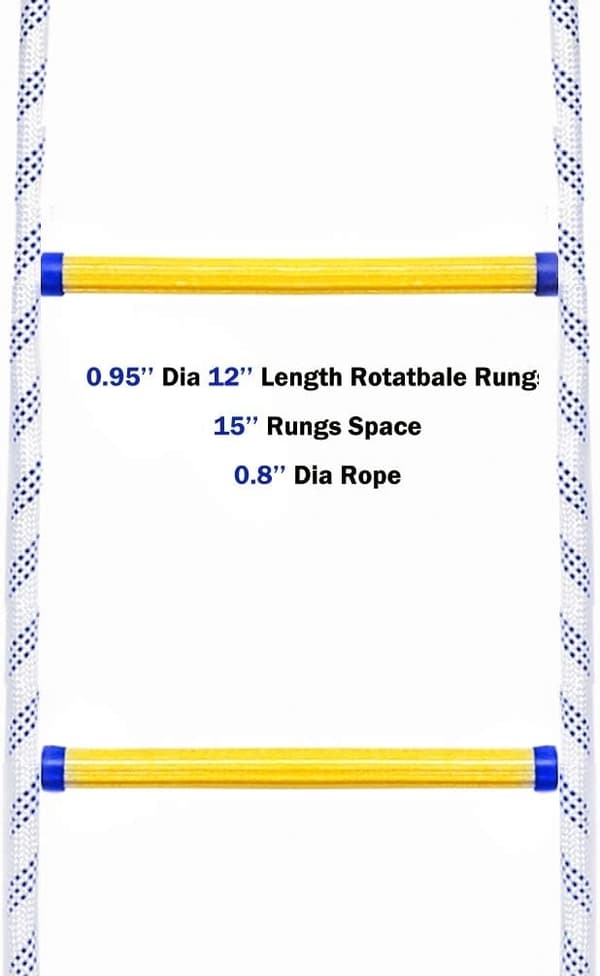 5 M med karbinhakar, Maxlast 450KG - Nödbrandsstegar - Perfekt