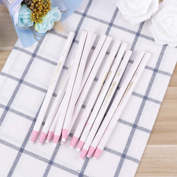 12 stk voksstifter Peel-Off Crayons China Markers Pens (Hvit) - Perfet