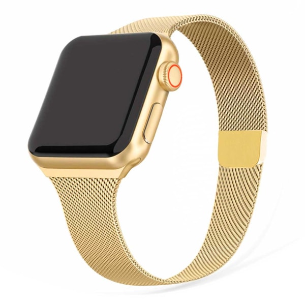 Ohut Apple Watch Milanese Mesh Rannekoru 38/40/41 kultaa - täydellinen gold