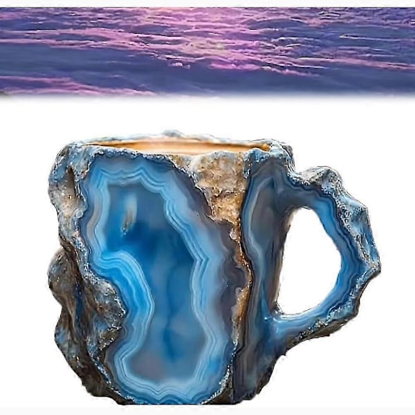 Mineralkrystal Kaffeekrus, Flerfarvet Mineralkrystal Kaffeekrus - Perfekt blue