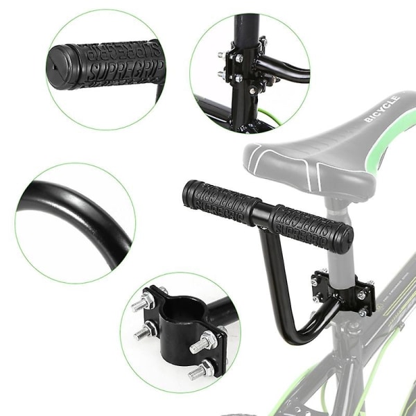 Sykkeltilbehør Deler Bicicleta Sykkel Ryggsete Sadel Barnesykkelsete med ryggstøtte med håndtak Armlener Fotstøttepedal - Perfet Handle Grip