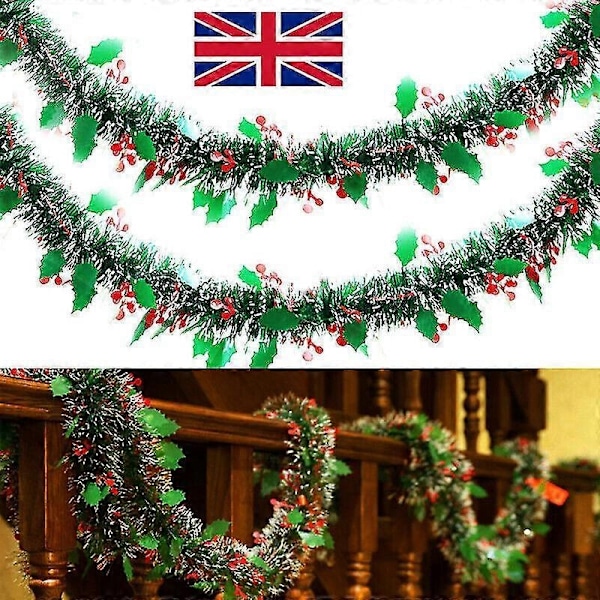 10m (33ft) Tjock Glittrande Julgransdekoration Julgirlang Festligheter645673119057-Perfet Champagne 6M
