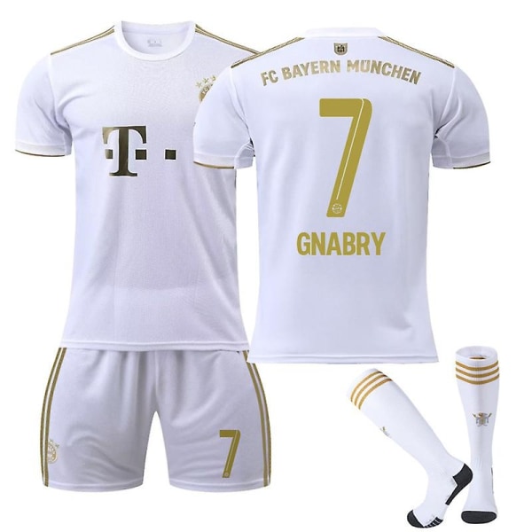 22-23 Bayern Away nro 7 Serge Gnabry T-paita set - Perfet L