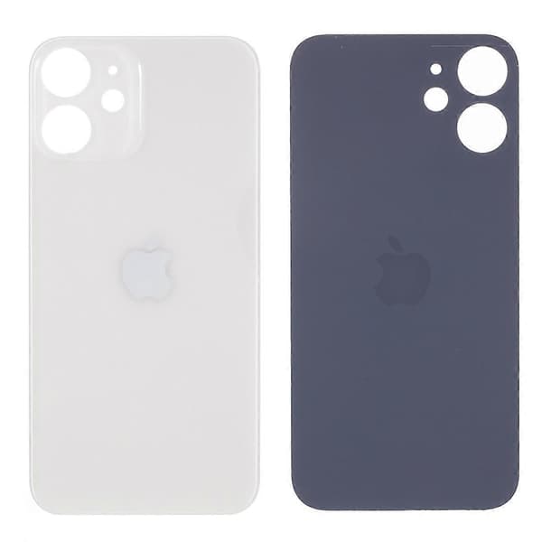 iPhone 12 Batteridæksel, Reparationsdel (Standardversion, med kameralinseringhul) - Sort Multicolor White