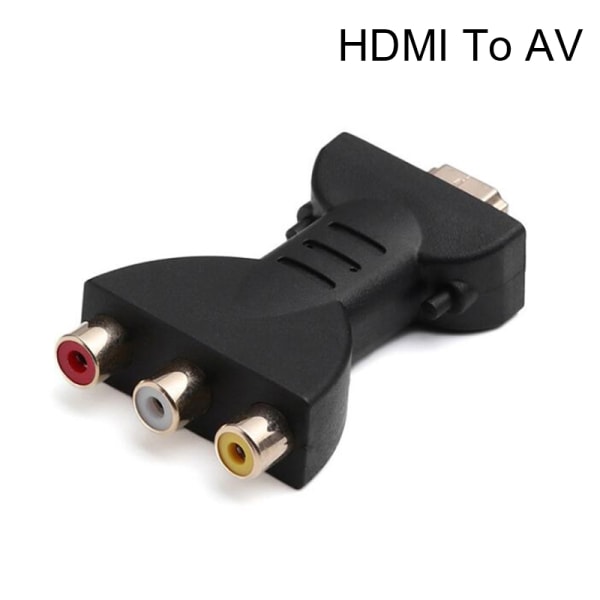 AV Digital Signal 1080p HDMI til VGA Adapter HDMI til AV RCA Vide Black