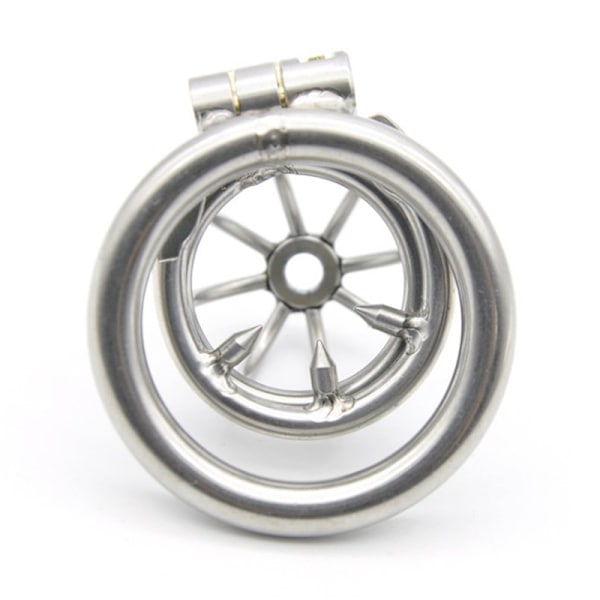 Rustfritt stål Metall Hanne Chastity Cage Device Restraint Spike - Perfet 40mm