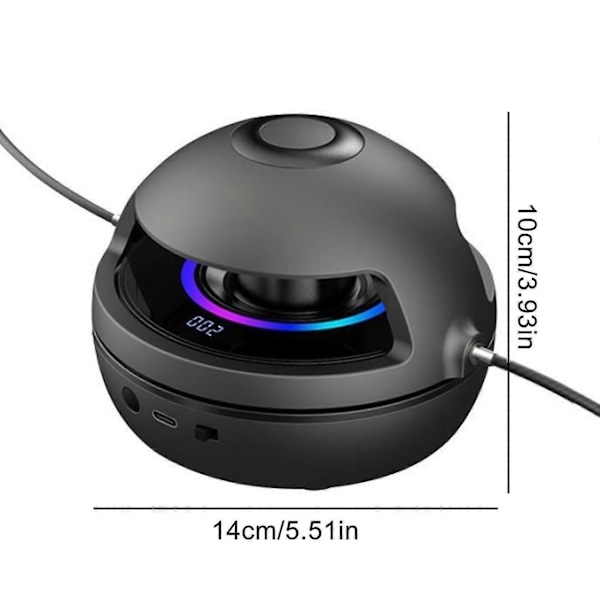 Elektroniskt Hopprep för Fitness Bärbar Elektriskt Hopprep Spel Sladdlöst Perfekt black