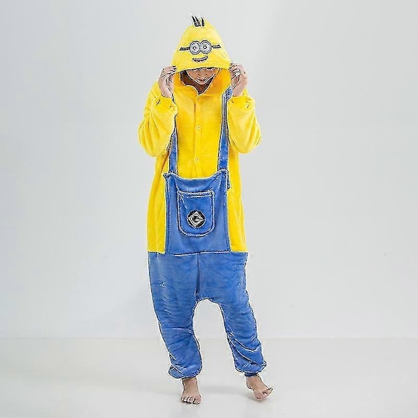 Minions Onesie Unisex Vuxen Rollspel Kostym Djur Pyjamas Onesie Nattkläder - Perfekt S