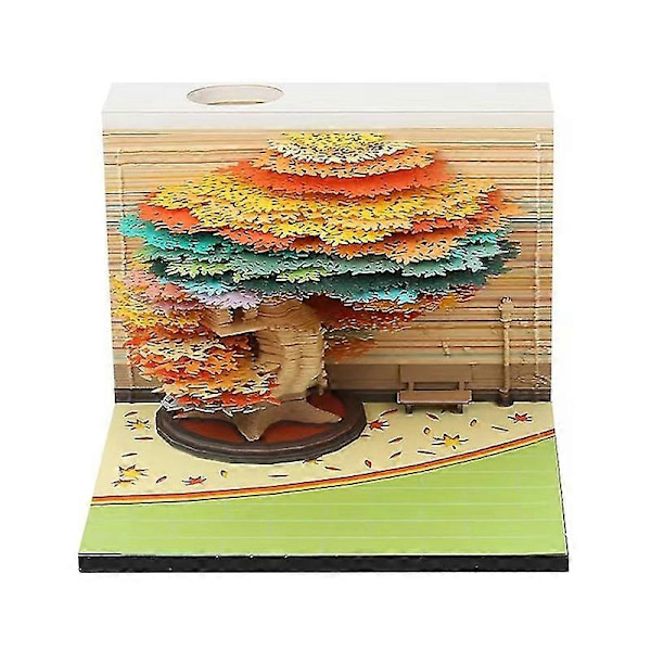 Skrivbords kalender med LED-lampor, 2024 kalender memoblock, kreativ skrivbords kalender DIY anteckningsblock, 3D konst kalender pappersutskärning - YuJia - Perfet 20