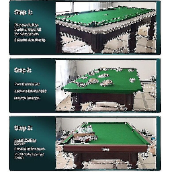 Heavy Duty 7ft /8ft /9ft Pool Snooker Bordtøj Filt Indendørs Spil Billard Tilbehør Snooker Billard Tilbehør-Perfet Red 9FT-280x142cm