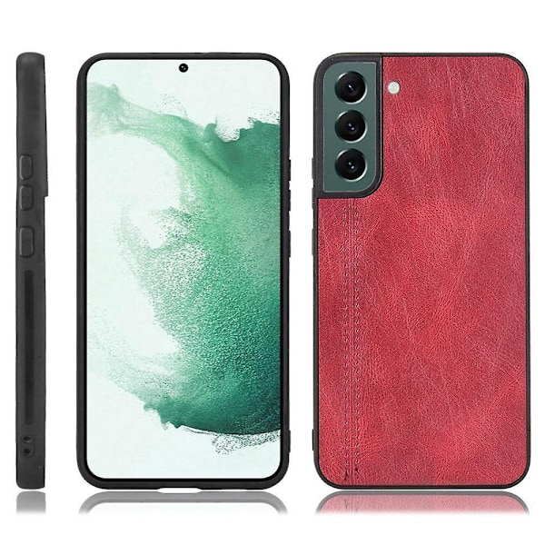 För Samsung Galaxy S22+ 5G Sytt Telefonfodral Beläggning Hårt Mjukt Halkfritt Grepp Skyddande Skal - Perfekt Red Style D Samsung Galaxy S22+ 5G