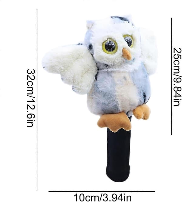 Plysj Golfkøllehodebeskyttelse, Uglefylt Morsom Driver Headcover Golftilbehør - Perfekt