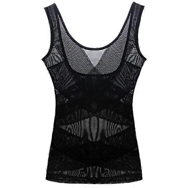 Stora Storlekar Dam Body Shaper Midjetränare Bantningsunderkläder Korsettbyxor Bantningsbälte Shapewear Korrigerande Underkläder-Perfet Black L