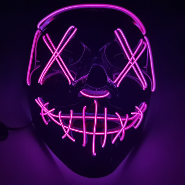 Halloween Enemy Glow Mask Ghost Step Dance Kall Ljus Påsk 6# 27X17cm