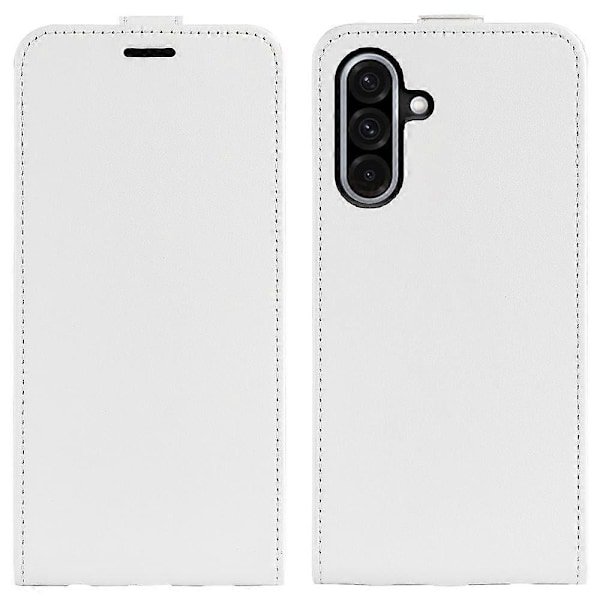 Kompatibel med R64 Tekstur Vertikal Flip Lær Telefonveske-Perfet White For Samsung Galaxy A36