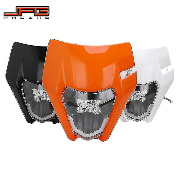 Motorcykel Ny Led Forlygte Hovedlampe Lys til Ktm Exc Excf Sx Sxf Xc Xcf Xcw Xcfw 125 150 250 300 350 450 530 - Perfekt White Cover face