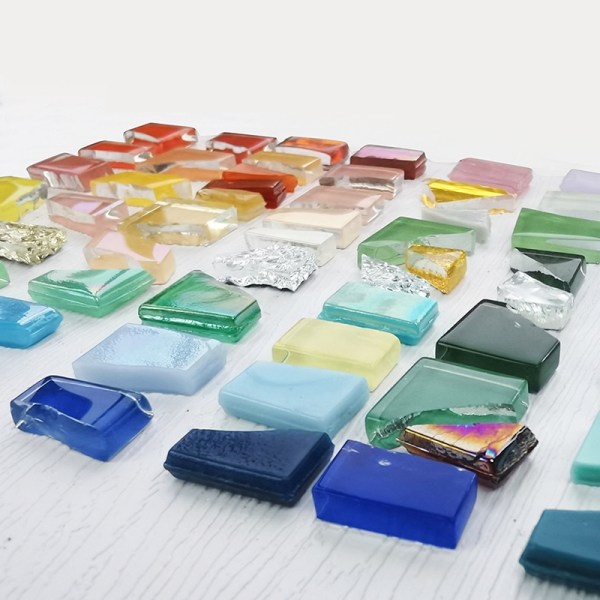 DIY mosaikkfragmenter Uregelmessig formet håndlaget steinjade - Perfet Multi-colour mix