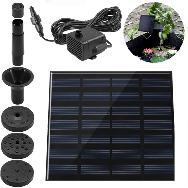 Solar fontän, uppgraderad soldammpump, vattenpump - Perfet