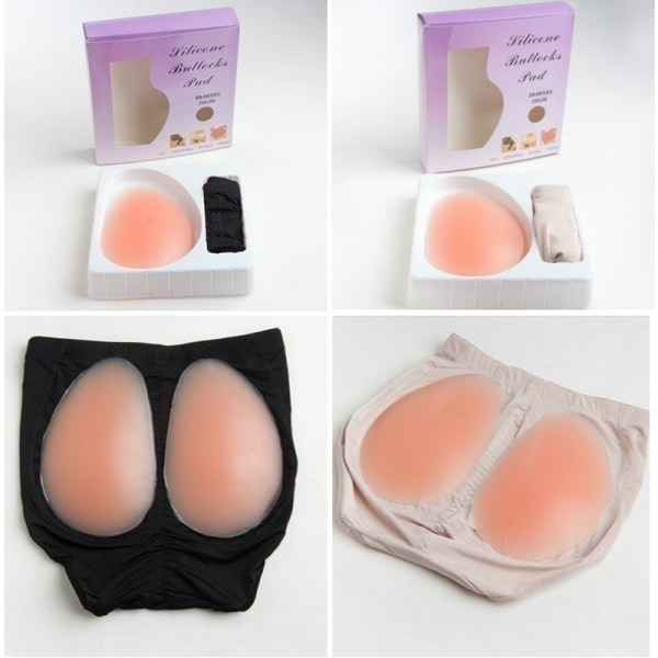 Silicone Pad Enhancer Fake Ass Sukkahousut Hip Butt ifter Beige- Perfet Beige L