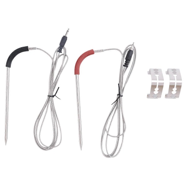 2-pak Udskiftningskødprobe Kompatibel med Weber Grill og Røgeovn, Temperaturprobe med Probe Clip Tilbehør - Perfekt
