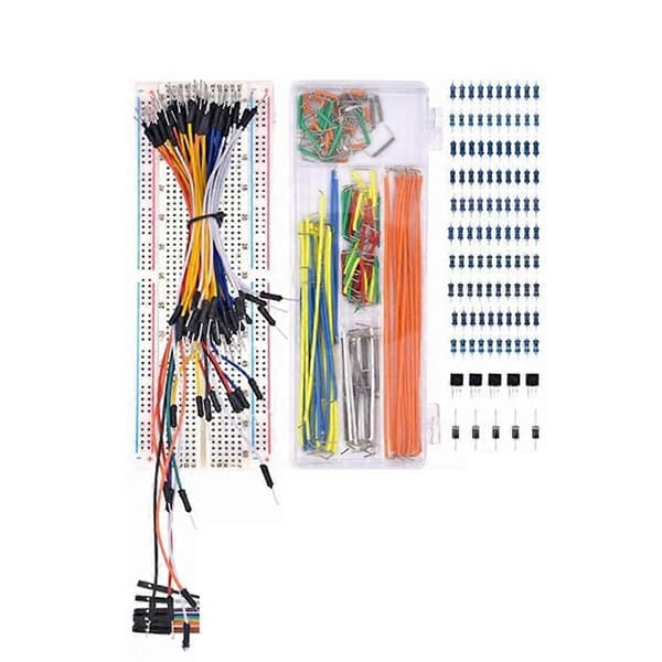 Elektronisk Komponentsæt 830 Tilslutningspunkter Breadboard Kabel Modstand Anvendelig til R3-Perfet