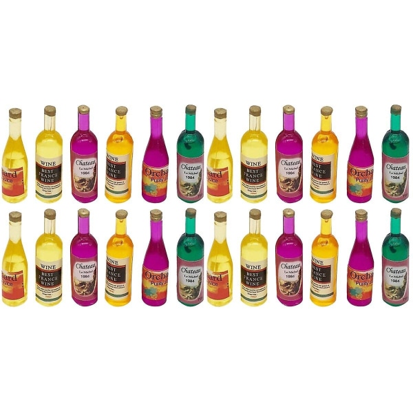 60 mini hustillbehör Charmiga vinflaskor Utsökt flaskdekorationer - Perfet 24 pcs 3.6X0.95CM
