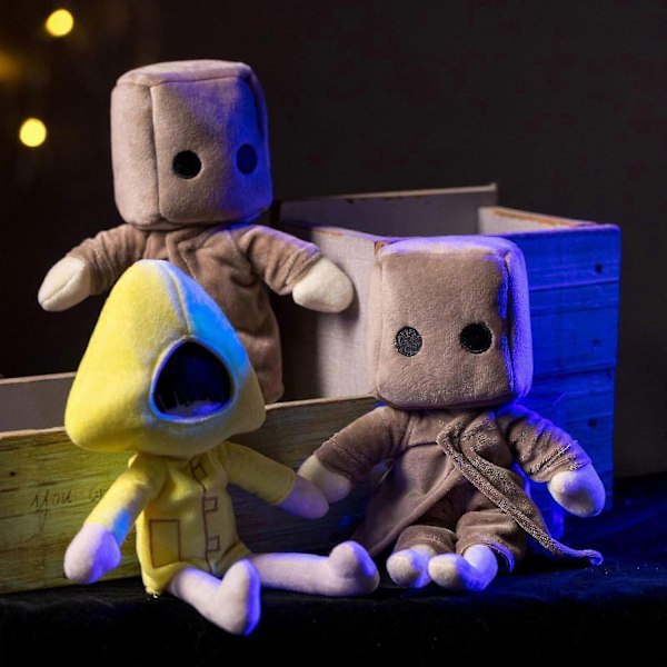 Little Nightmares 2 Plyschleksak Six Monokrom Svampman Plyschdocka Födelsedagspresent för Spelentusiaster - Perfekt Grey