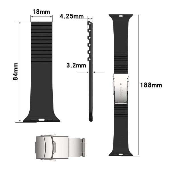 Sport Watch Band For Apple Watch 7 SE 6 5 4 3 2 HVIT - Perfet white 38/40/41MM-38/40/41MM