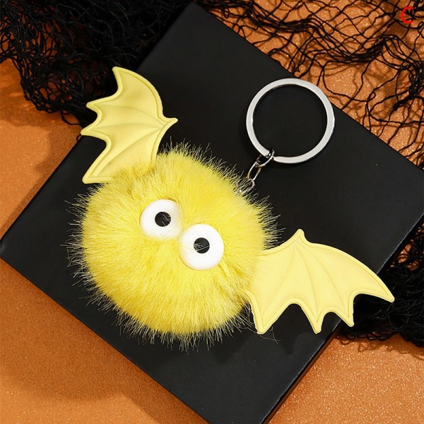 Halloween Bat avaimenperä Hairball Doll Riipus avaimenperä kuulokkeet - Perfet C