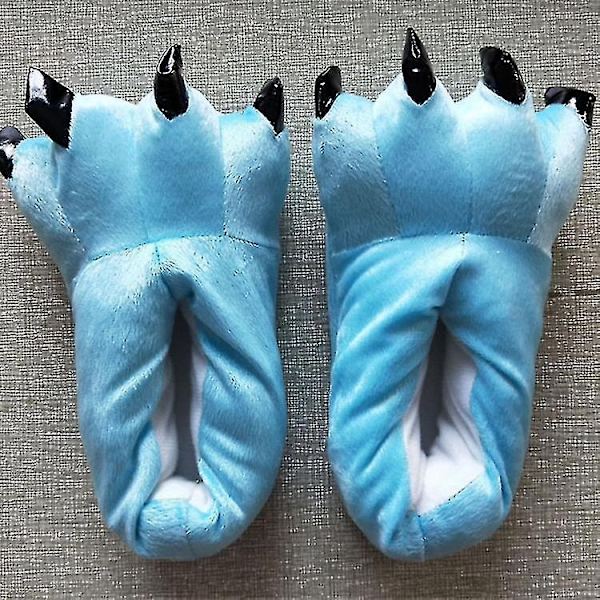 Paw Tofflor Fuzzy Stuffed Animal Claw Skor Roliga kostymer för tonåringar Vuxna 27-44 - Perfet Blue