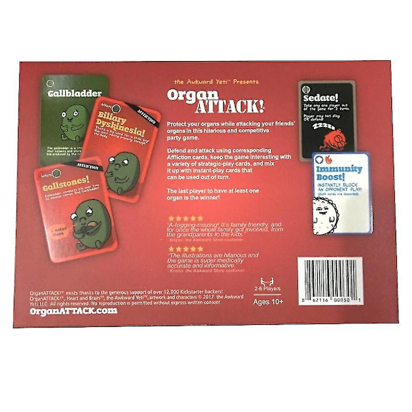 Organ Attack Brettspill Kortspill Familiebrettspill for 2-6 spillere - Perfet