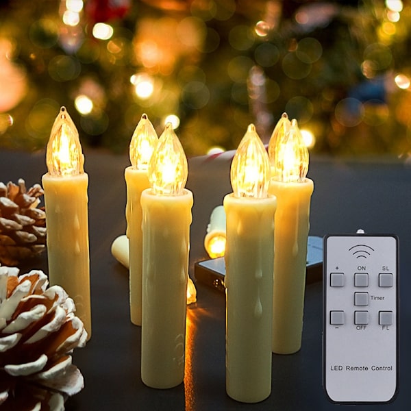 Window Candle, 10-pack varmvitt batteridrivet vattentätt - Perfet