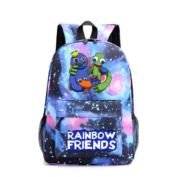 Lasten Roblox Rainbow Friends -reppu koululaukku lahja - täydellinen blue