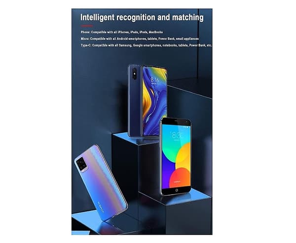 5-i-1 multi nylonkabel USB C/mikro 60w hurtiglading for Android-WELLNGS