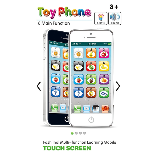 Baby Smart Touch Screen Mobile Leker - Perfet Black