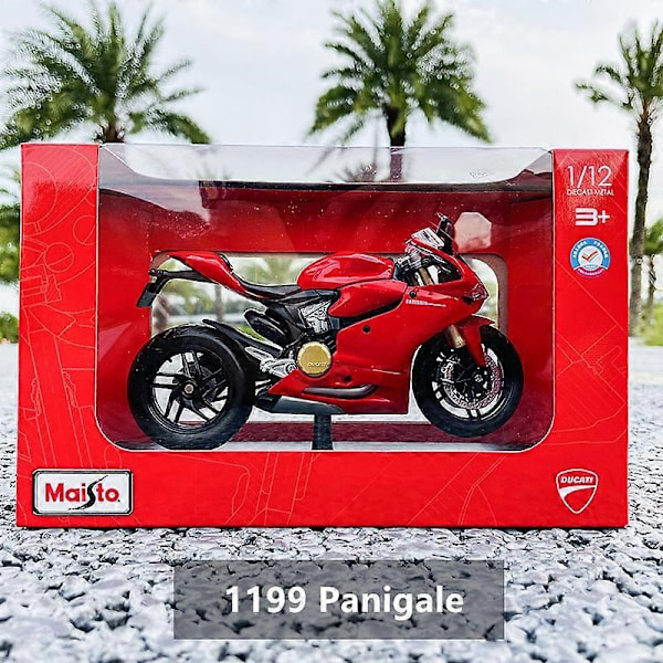 1:12  R 1250 GS with base alloy off-road motorcycle genuine authorized die-casting model toy car collection gift-Perfet 1199 Panigale